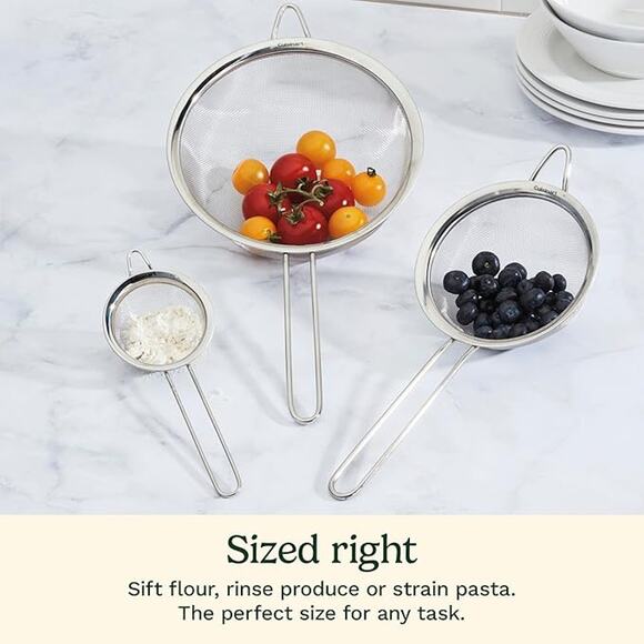 Cuisinart Mesh Strainers, 3 Count (Pack of 1) Set, CTG-00-3MS Silver - Picture 4 of 4